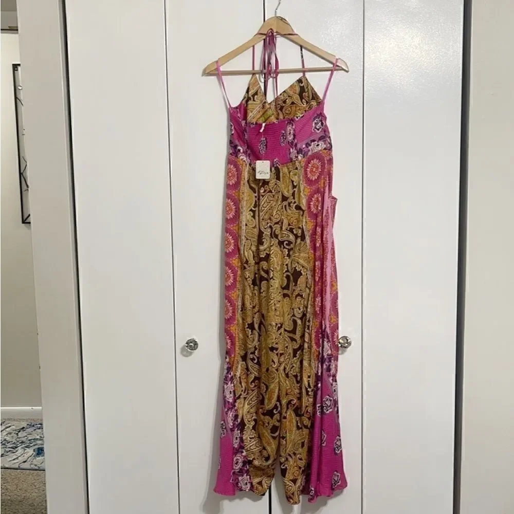 Free People Miranda Printed Jumpsuit Size S